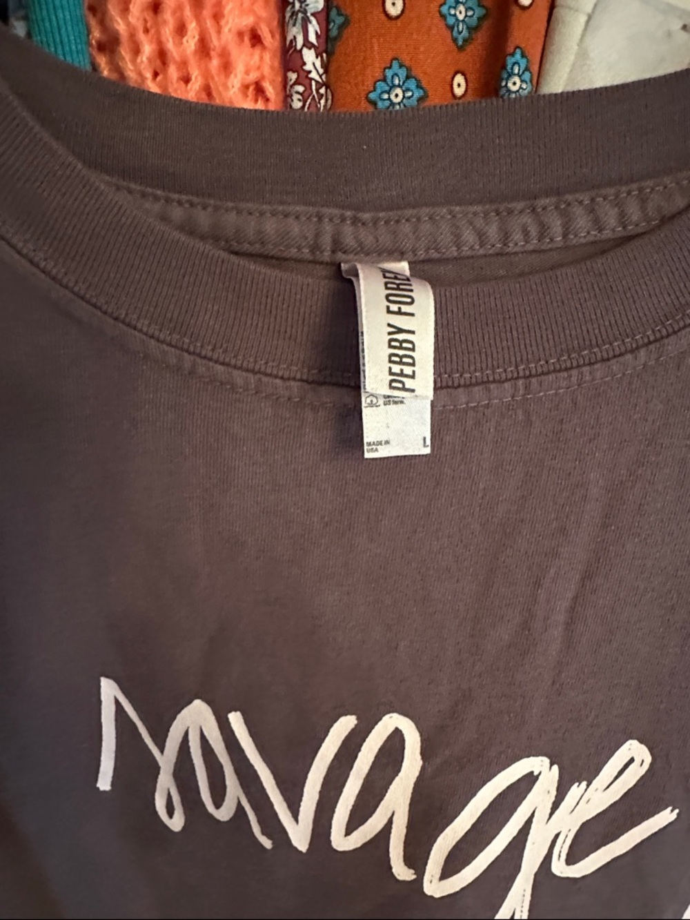 Pebby Forevee - NEW- Savage Soul Graphic Tee -  Charcoal T-Shirt - Picture 2 of 2